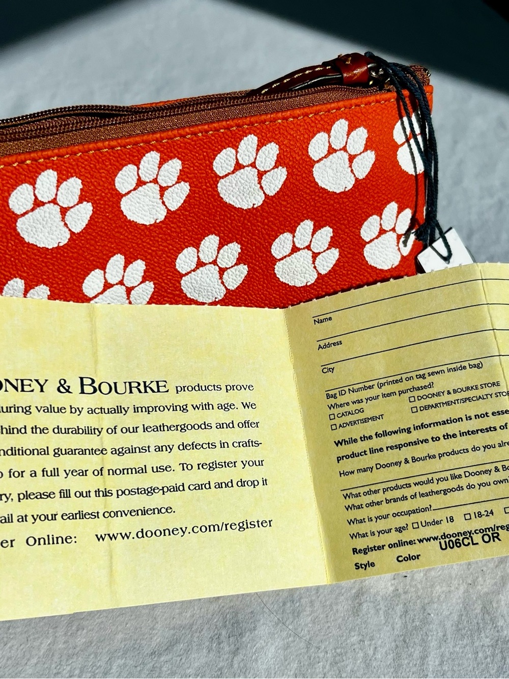 Dooney & Bourke Clemson Leather zipped wristlet - Picture 5 of 9